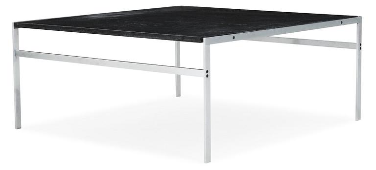 A Preben Fabricius & Jørgen Kastholm slate top and steel sofa table, BO-EX, Denmark.