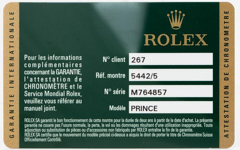 ROLEX, Cellini, Prince, Chronometer, wristwatch, 26,5 x 36 (44) mm.