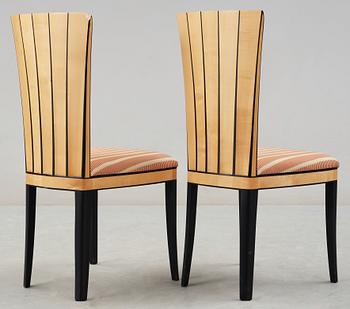 An Eliel Saarinen 8 pieces 'Cranbrook' set of furniture, probably by Adelta, Finland.