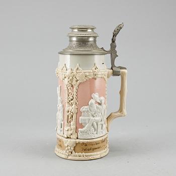 STOP, porslin och tenn, Villeroy & Boch, omkring 1900.