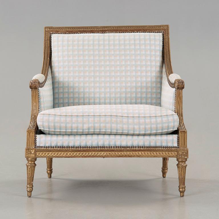 A Louis XVI circa 1770 marquise by Jean-Baptiste Lelarge, master in Paris 1738-71.