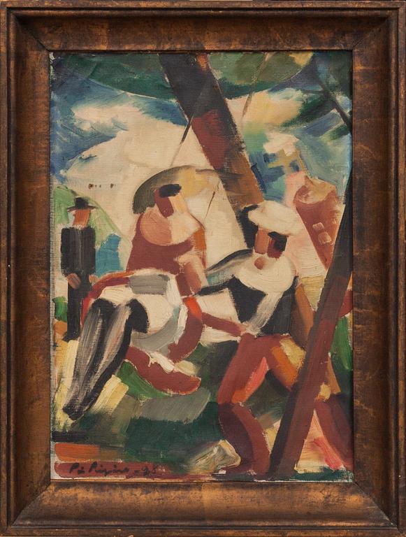 PÄR SIEGÅRD, olja på uppfodrad duk, signerad och daterad 1928.