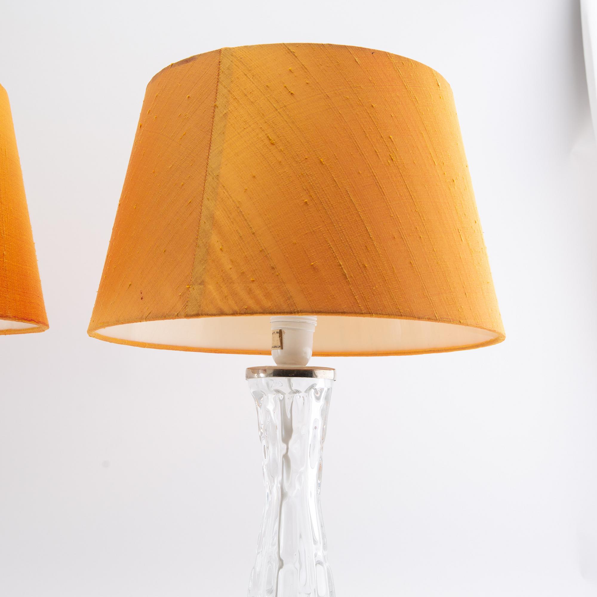 Carl Fagerlund, Table lamps, a pair, late 20th century.