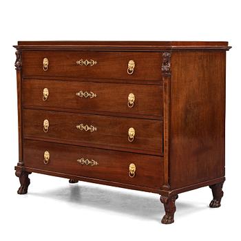 18. A late Gustavian mahogany and ormolu-mounted writing commode attributed to J.F. Wejssenburg (master 1795-1837).