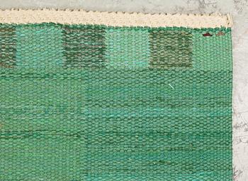 CARPET. "Fasad Grön". Flat weave. 342 x 237 cm. Signed AB MMF MR.