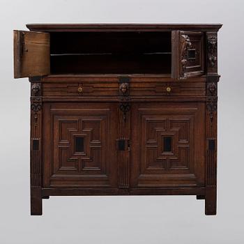 A 19th century oak cabinet.