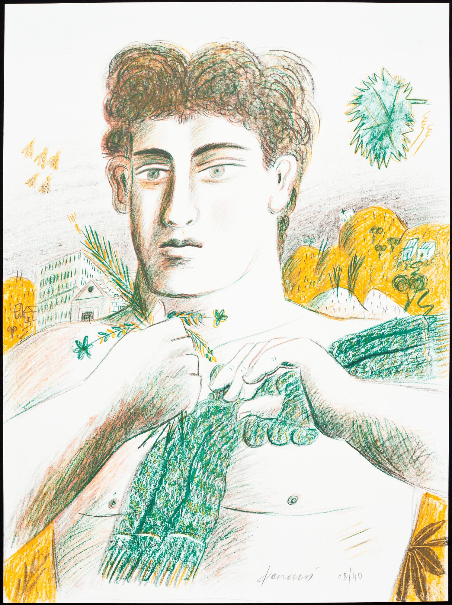 ALEXANDRE FASSIANOS, färglitografi, sign o numr 18/40.