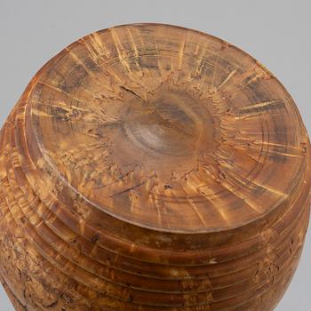 A 19th century birch tobacco box.
