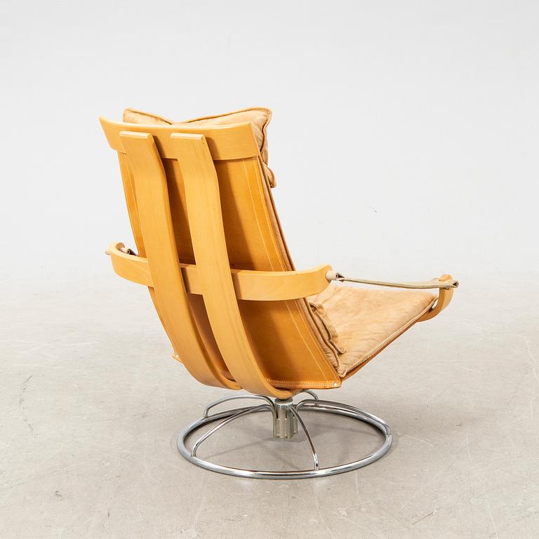 Åke Fribyter, a leather easy chair Nelo 1980s.