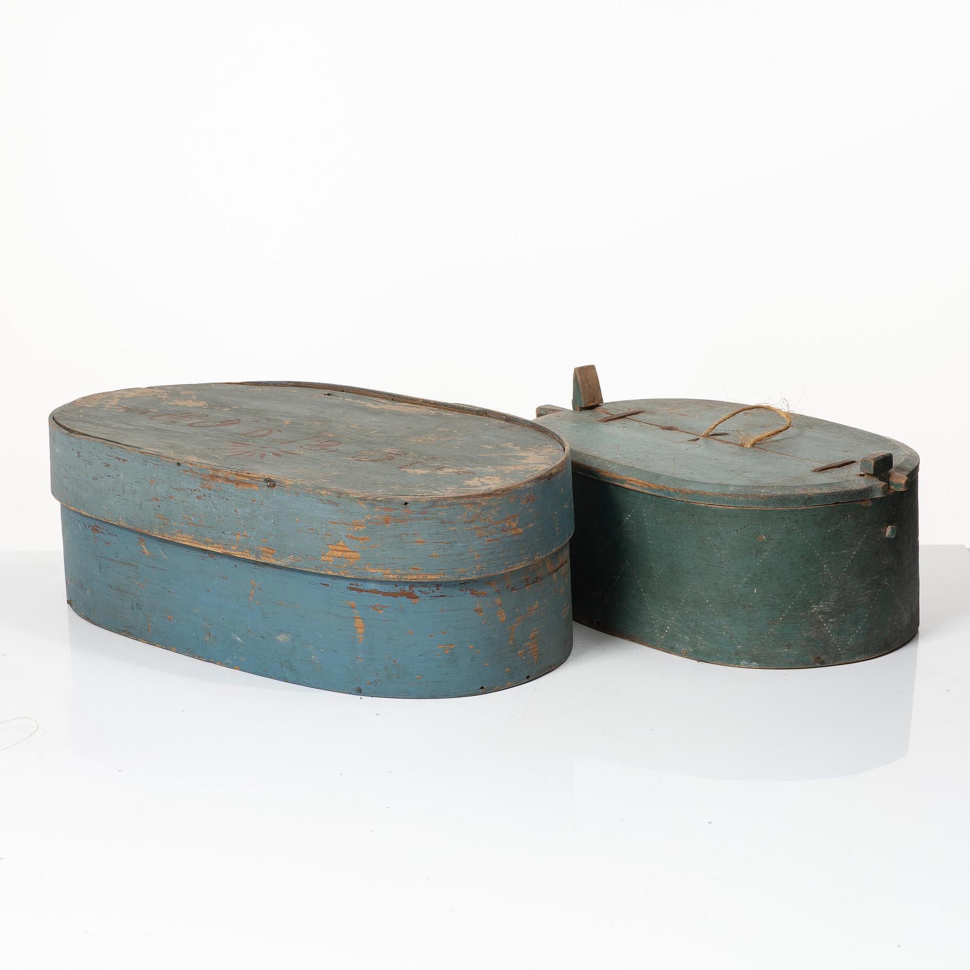 Two boxes, 19th century.