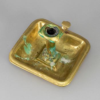 A night light holder, 18th/19th century.