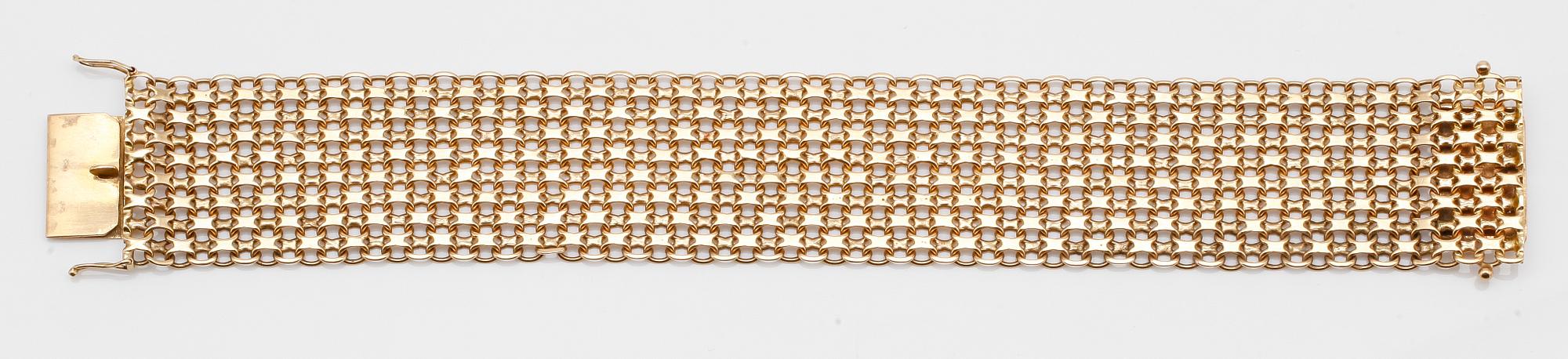 ARMBAND, 18K guld, svenska stämplar, 1965.