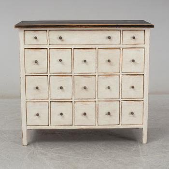 A painted chest of drawers form around year 1900.