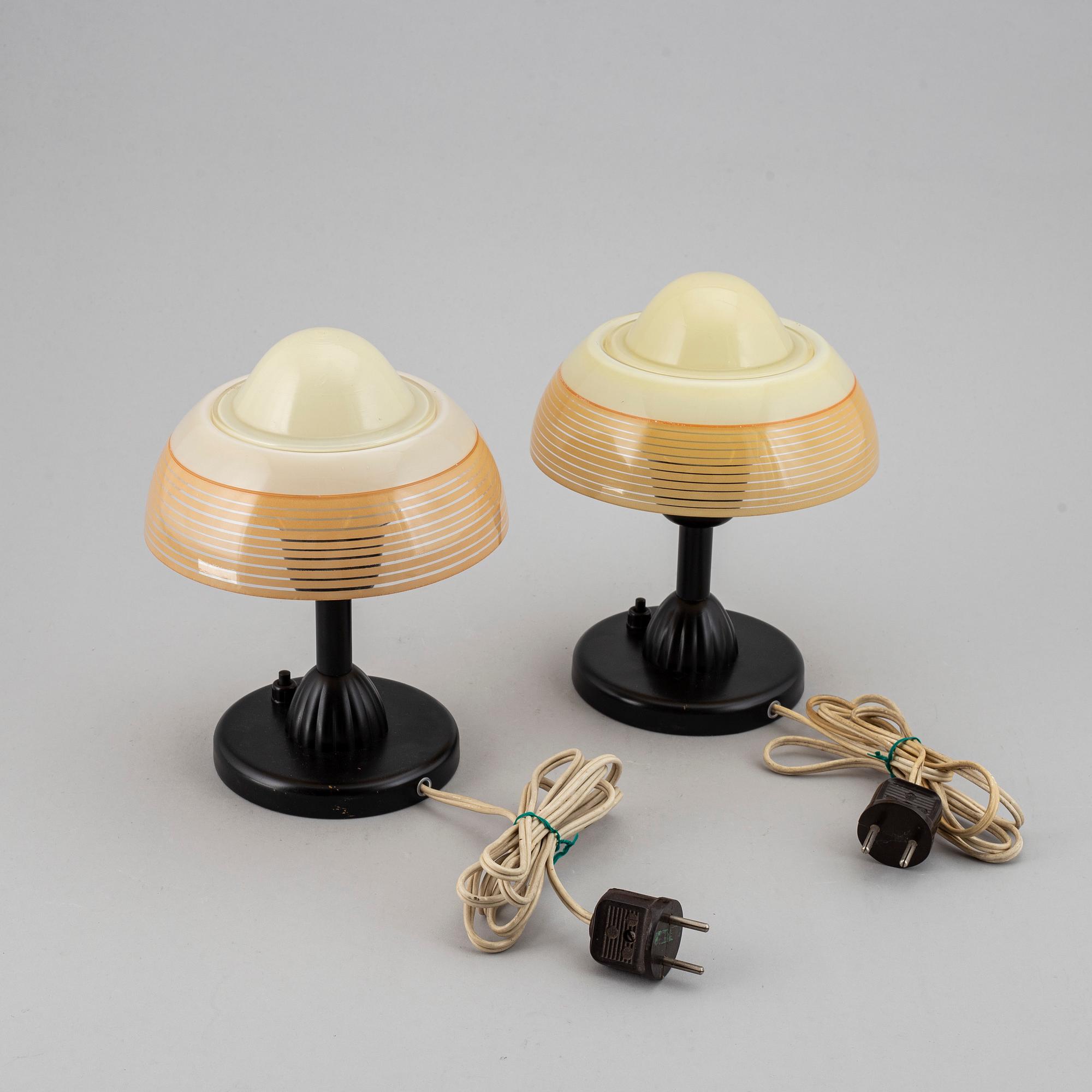 A pair of 1930s-40s table lamps.