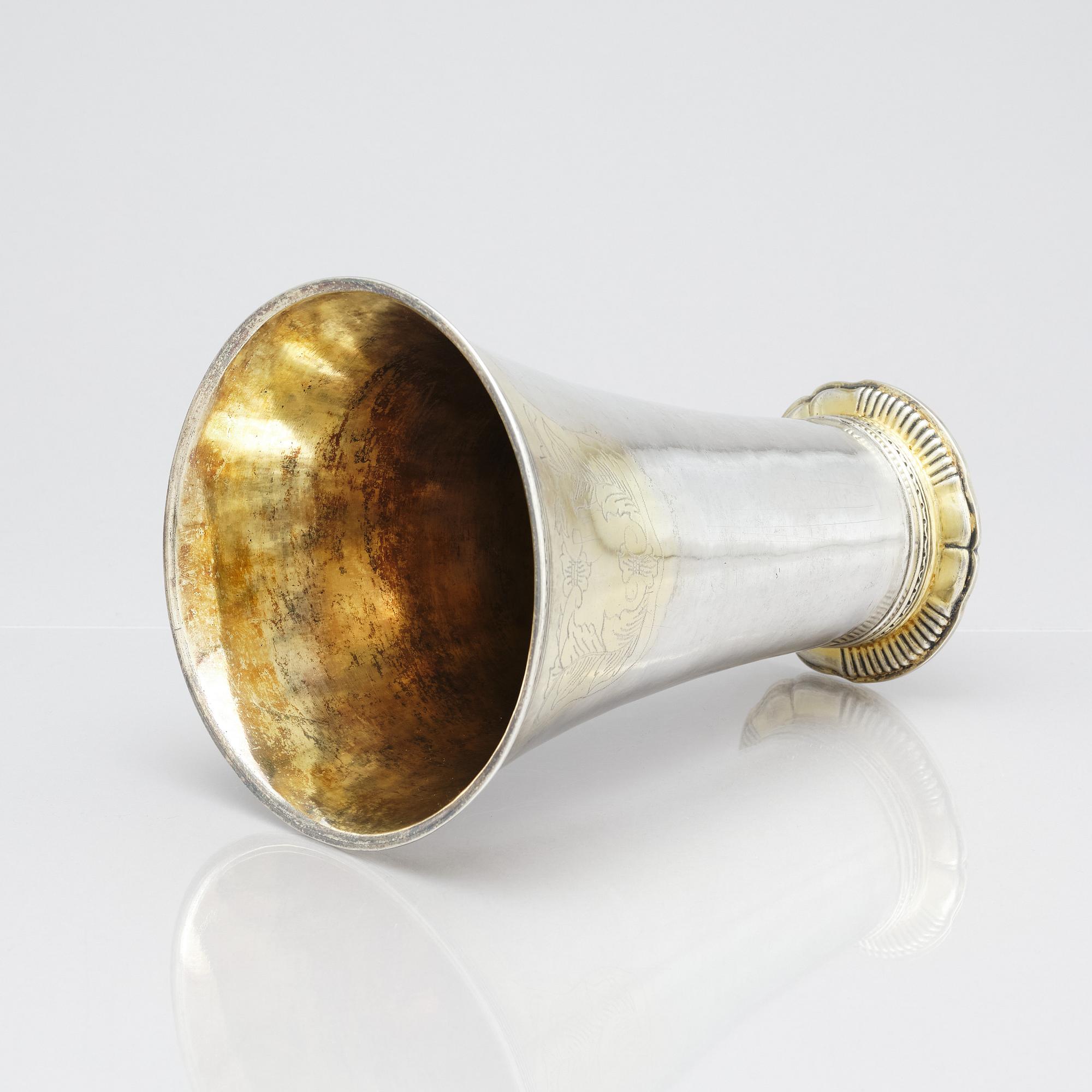 A silver-and parcel-gilt beaker, mark of Lorentz Lindgren, Borås, active (1775-1803).