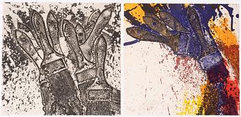 Arman (Armand Pierre Fernandez), FERNANDEZ ARMAN, a book and two signed and numbered lithographs 62/100.