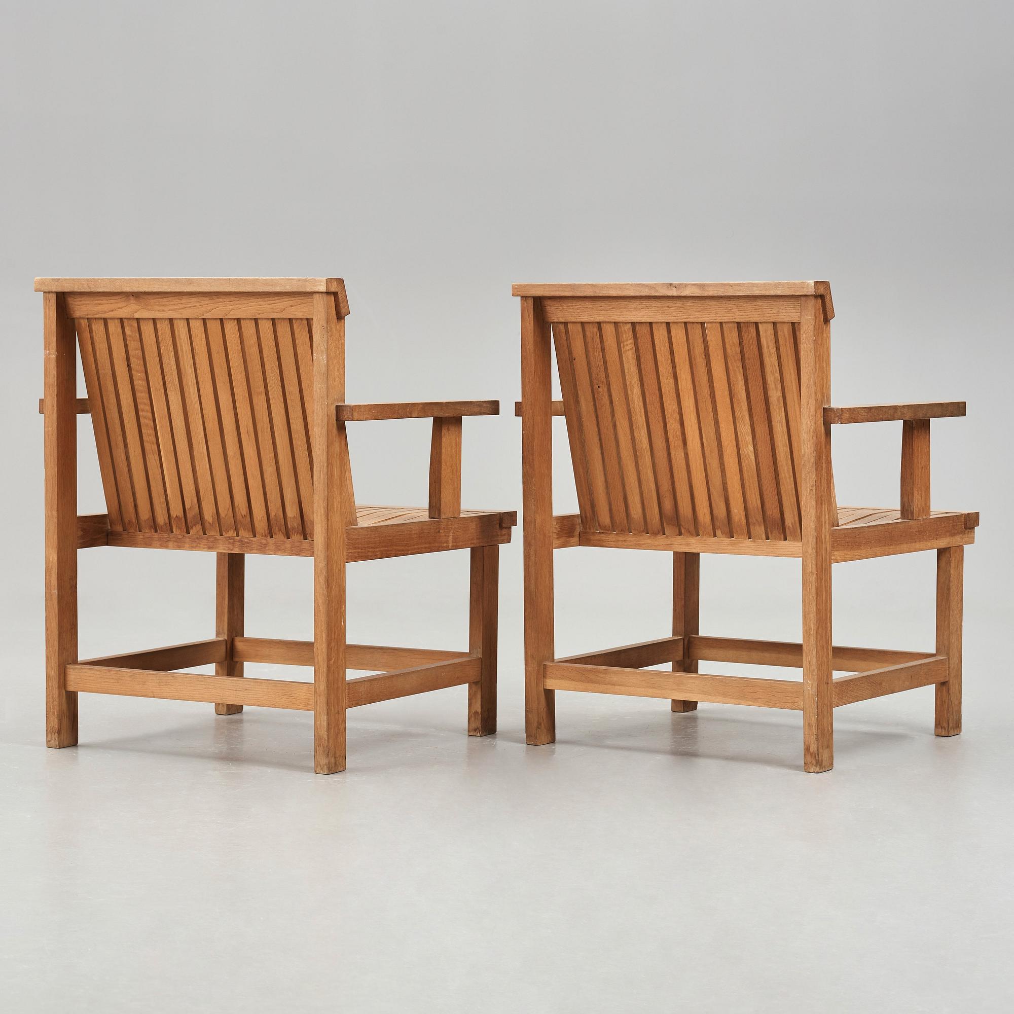 John Kandell, a pair of easy chairs, protypes probably made by cabinetmaker David Sjölinder 1950's.