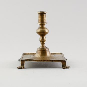 LJUSSTAKE, mässing, 1600-tal.