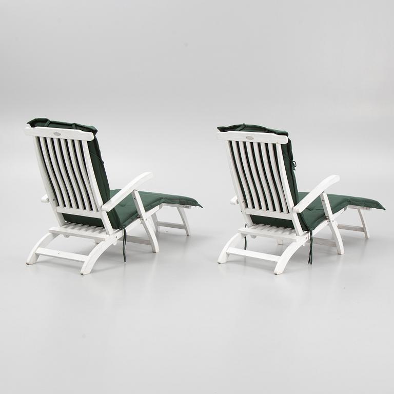 Deck chairs, a pair, Brafab, 21st century.