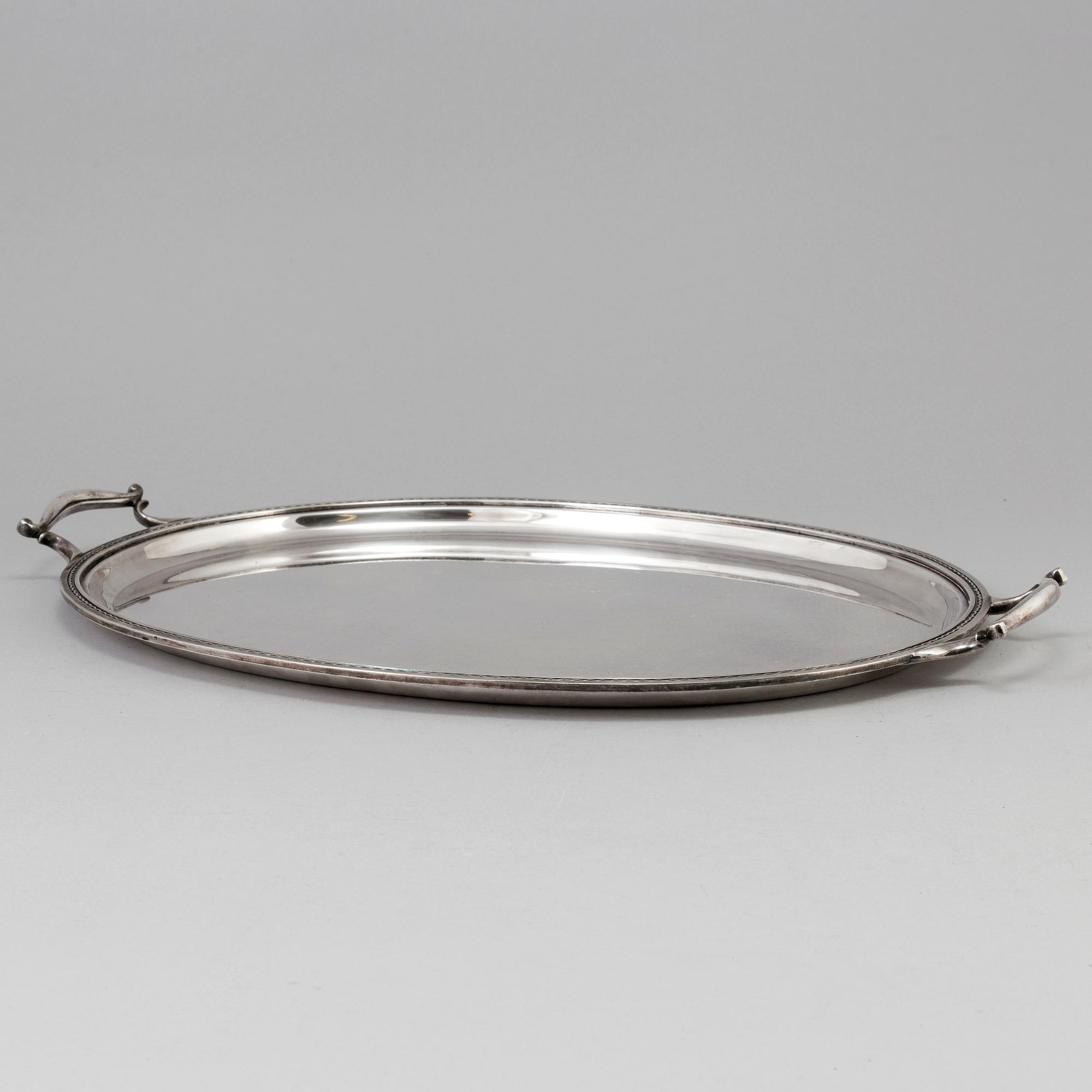 A SILVER PLATED TRAY, CG Råström, Stockholm, 20th century.