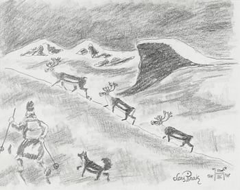 Lars Pirak, Renar på fjället.