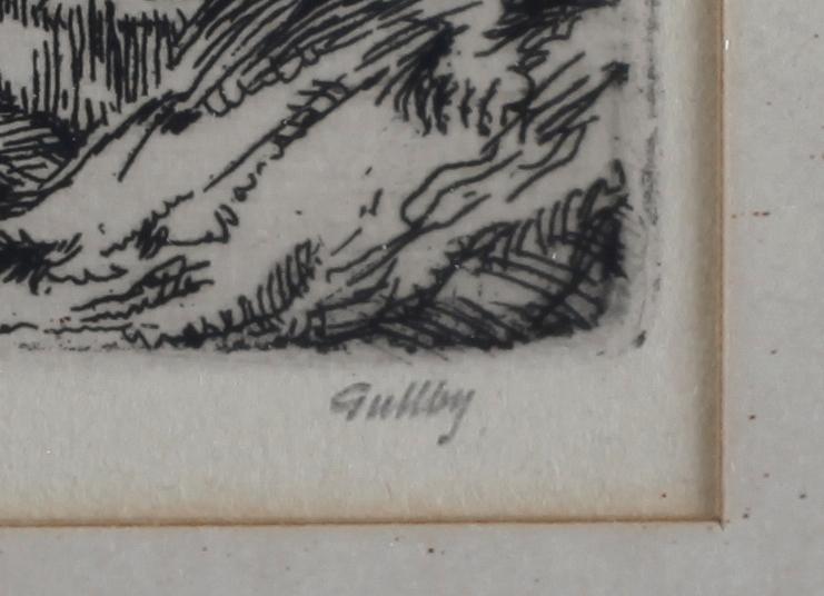FOLKE GULLBY, etsning, signerad.