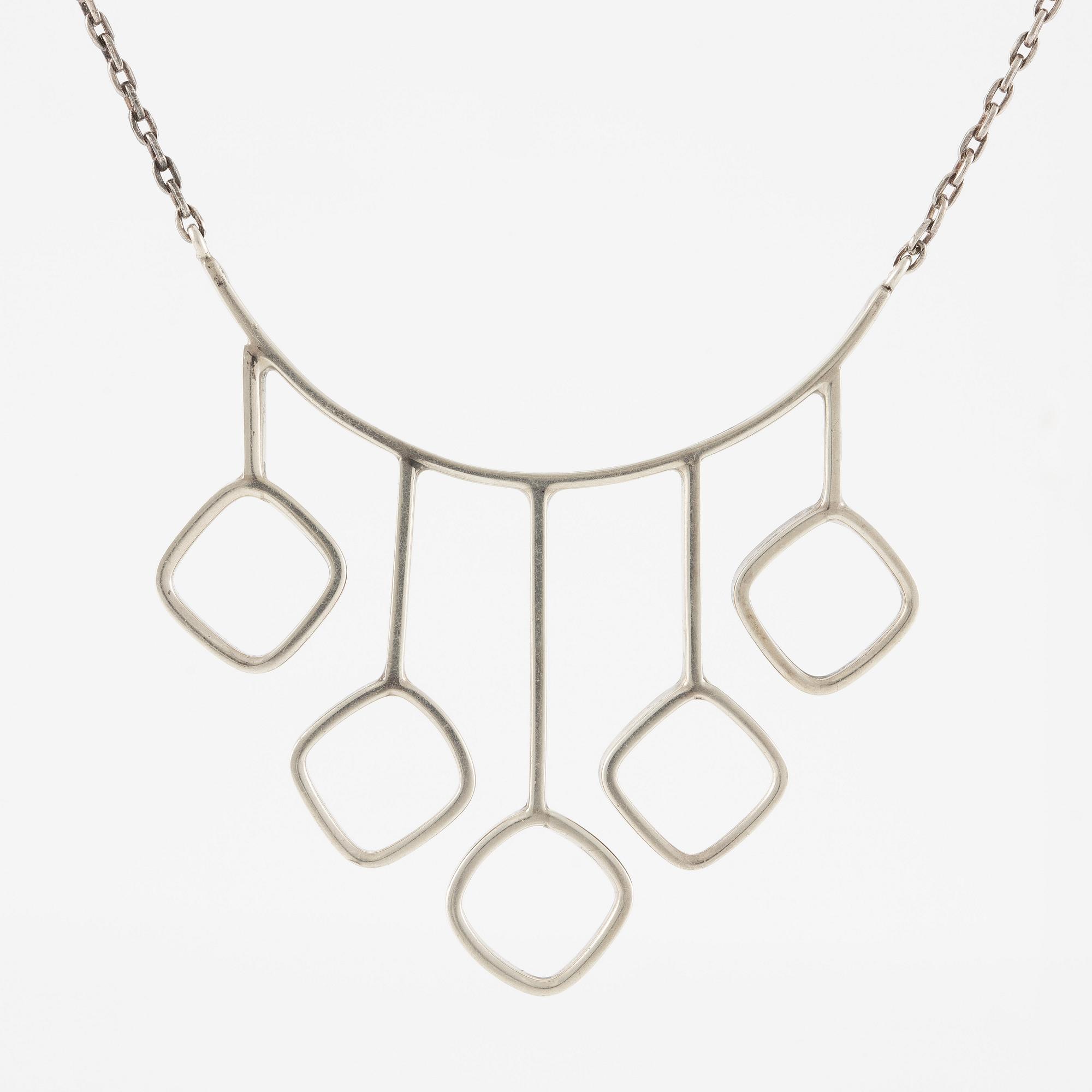 Necklace, silver, Victor Jansson.