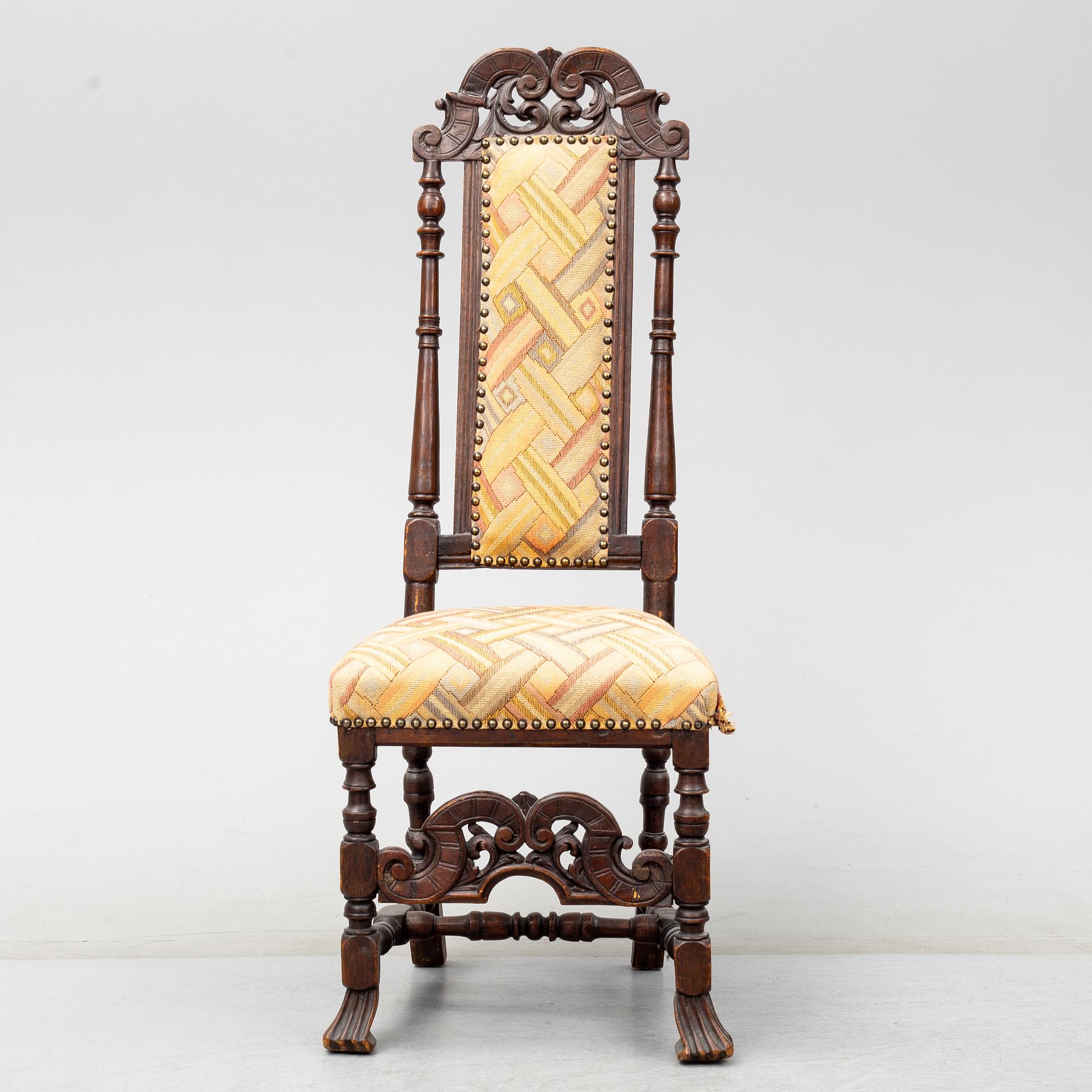 A first half of the 18th century late baroque chair.