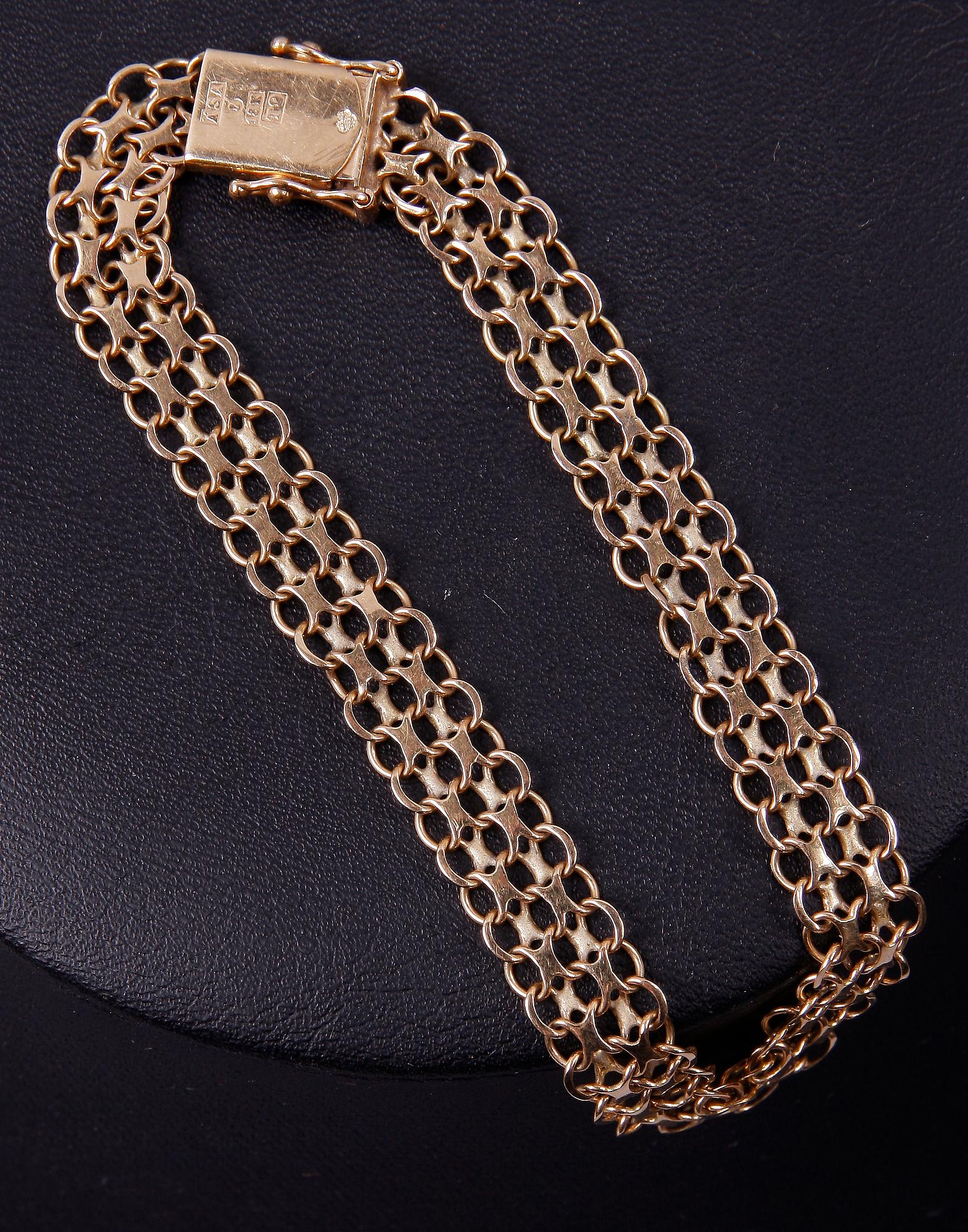 ARMBAND, guld 18k. Vikt 9 gram.