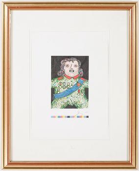 Enrico Baj · ENRICO BAJ, grafiskt blad/blandteknik, signerad och numrerad 4348/10000