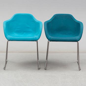 Six chairs (3+3) 'Arena' by Johan Lindstén, Johanson Design, Sweden.