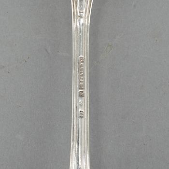 MATGAFFLAR, 5 st, silver, "Olga", Gustaf Dahlgren, Malmö 1863. Tot ca 333 gram.