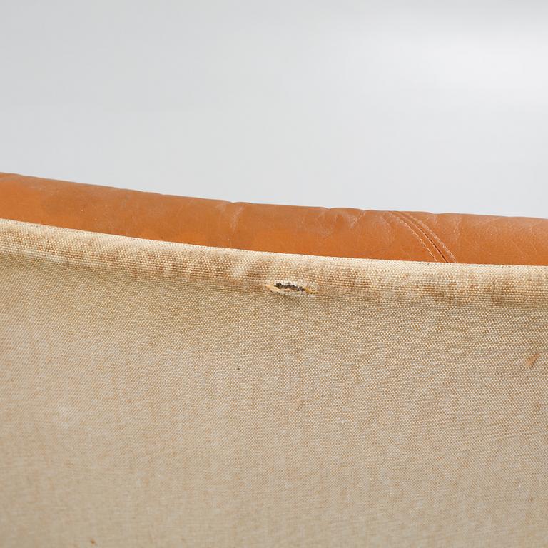 A pair of armchair and foot stools from Ikea, made in the fourth quarter of the 20th century.