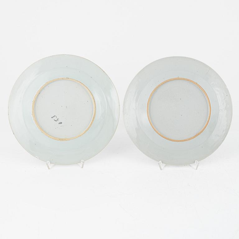 A set of seven imari dishes and a bowl, Qing dynasty, 18th Century.