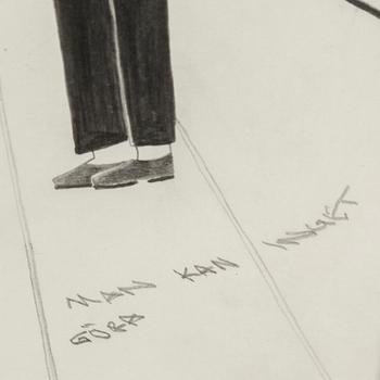 RENATE BAUER, pencil on paper.