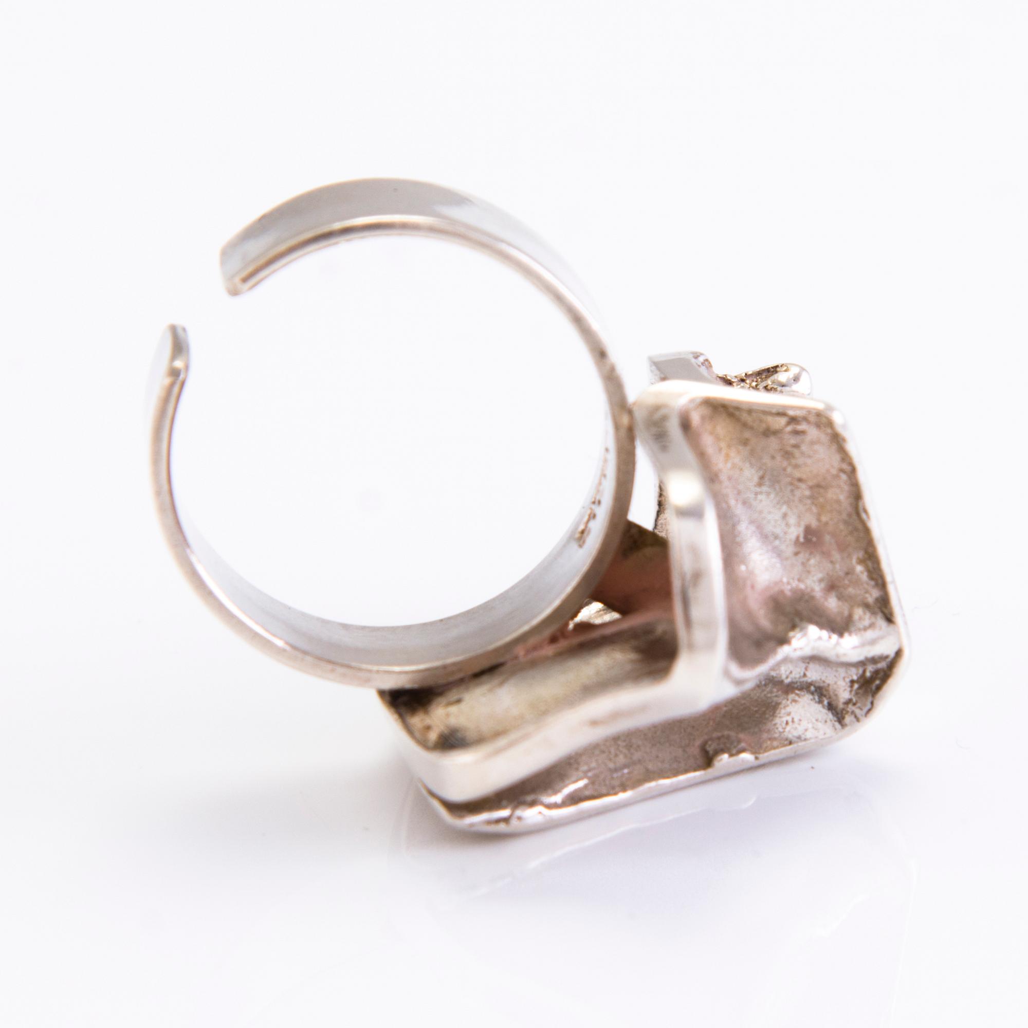 BJÖRN WECKSTRÖM, SORMUS, "Magmassa", KETJU ja KORVAKORUT, sterlinghopeaa, Lapponia, Helsinki 1971-88.