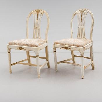STOLAR, 1 par, sengustavianska, omkring år 1800.