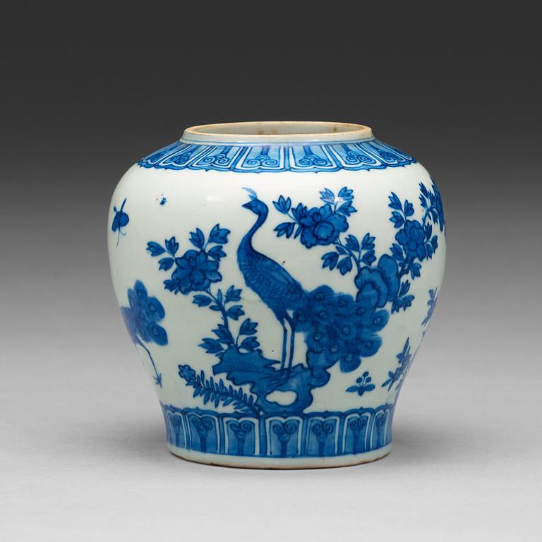 A blue and white vase, Ming dynasty with Wanlis six character mark.