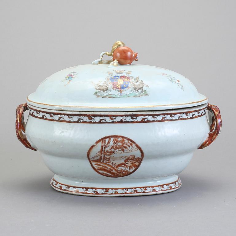 TERRIN, porslin, Kina, sent 1700-tal.