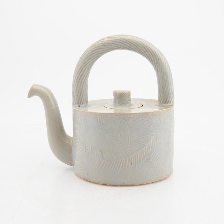 Signe Persson-Melin,  a signed stoneware tea pot.