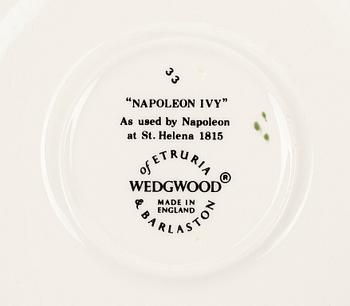 TE- samt KAFFESERVIS, 14 delar, keramik, "Napoleon Ivy" Wedgwood.