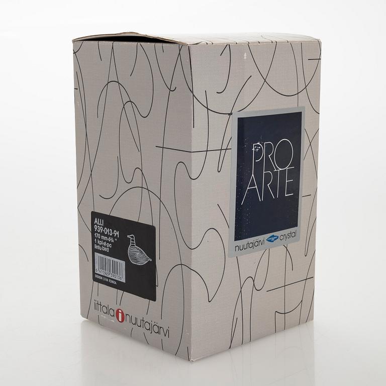 Oiva Toikka, Glass bird, signed O. Toikka Nuutajärvi.