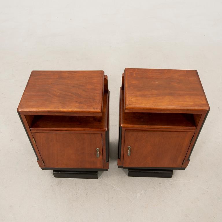Bedside Tables, a Pair, Art Deco, First Half of the 20th Century.