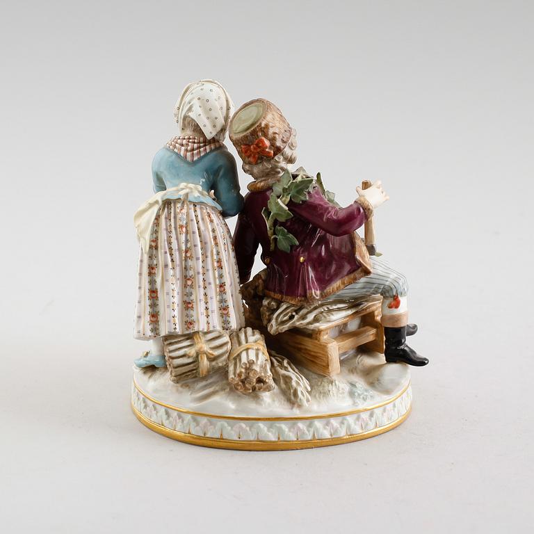 FIGURGRUPP, porslin, Meissen, 1900-talets första hälft.