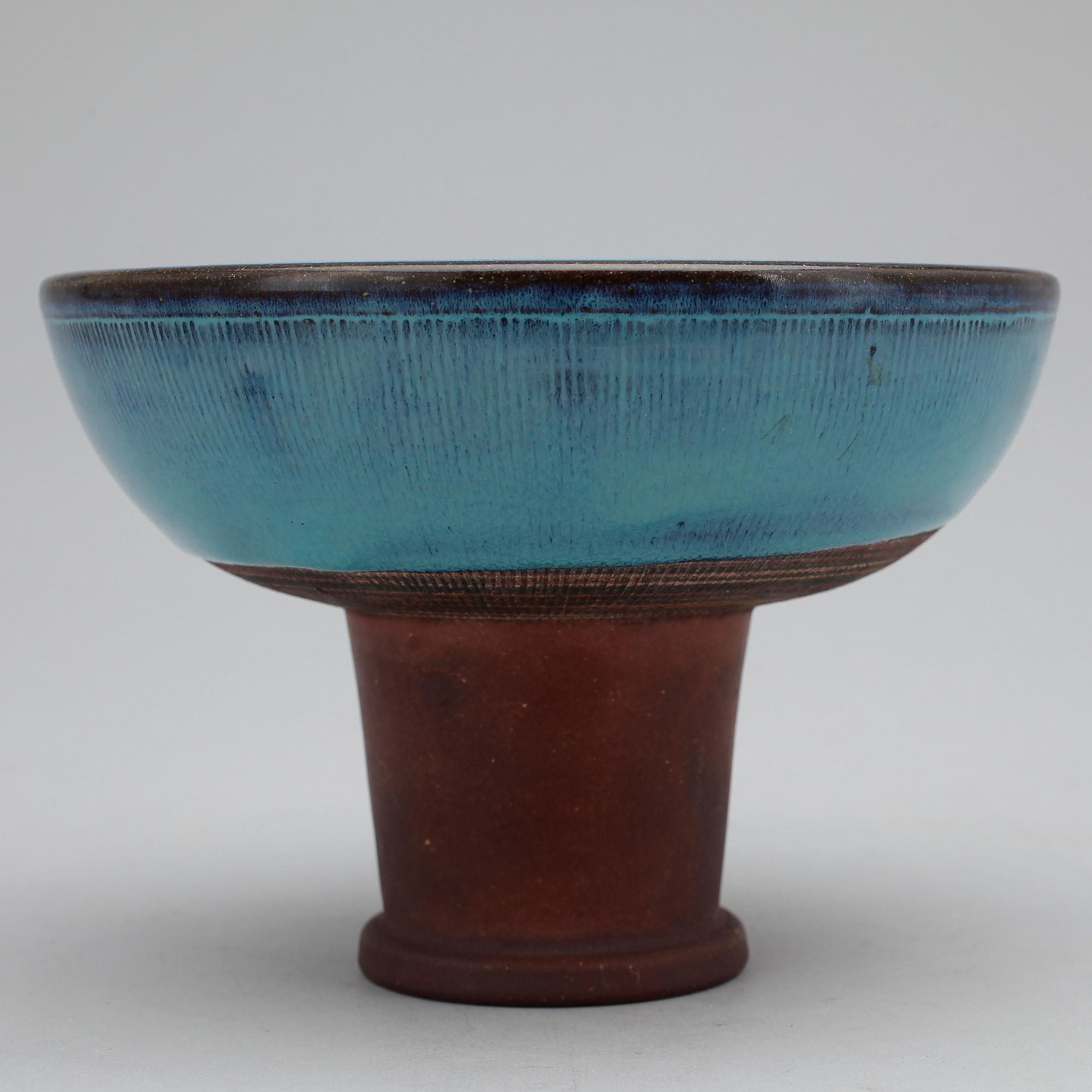 SKÅL PÅ FOT, Wilhelm Kåge, Farstagods, Gustavsbergs Studio 1957.