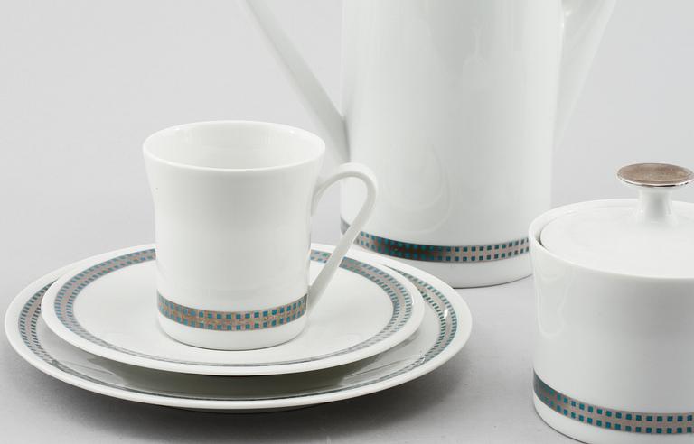 KAFFESERVIS, 24 delar, porslin, Scherzer Bavaria, Tyskland, 1960-tal.