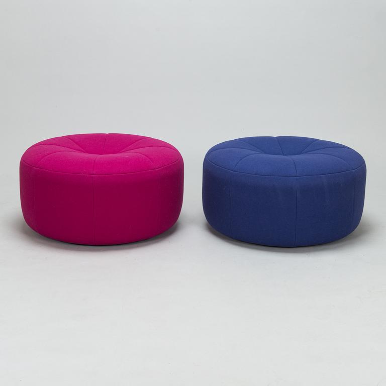 Pierre Paulin, sittpuffar, 2 st, "Pumpkin", Ligne roset, Frankrike.