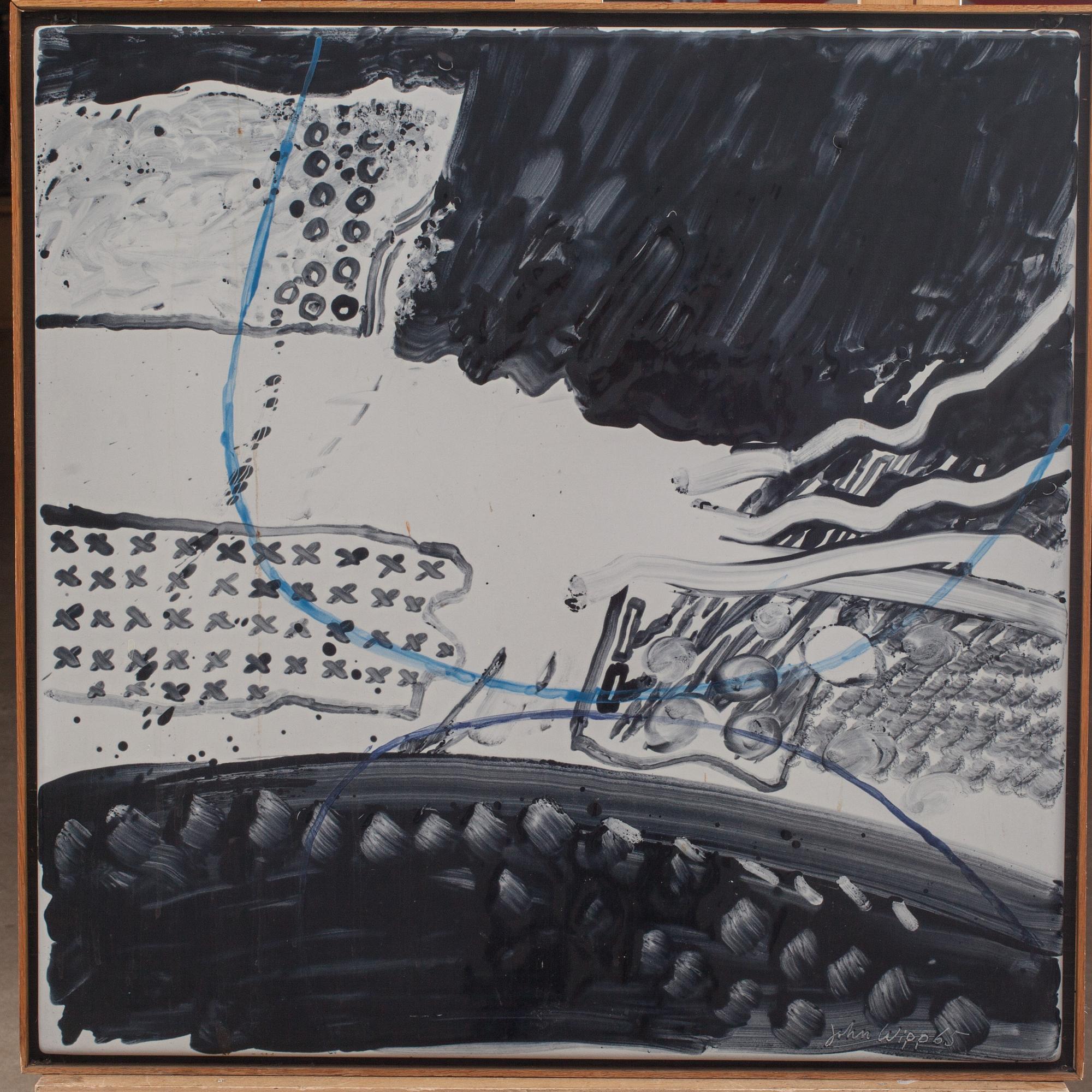 JOHN WIPP, emaljmålning, signerad och daterad 65.