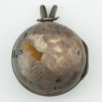 A silver double-case pocket watch by Thomas Wilson (watchmaker in London 1659-94).