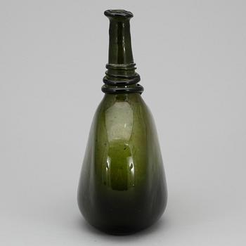 FLASKA, glas, troligen 1700-tal.